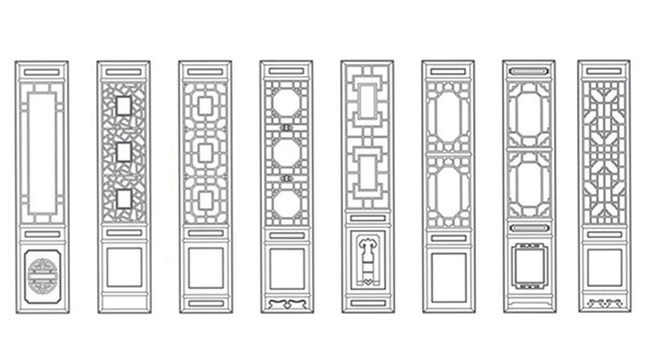 江海喜迎门中式花格CAD设计图样式大全